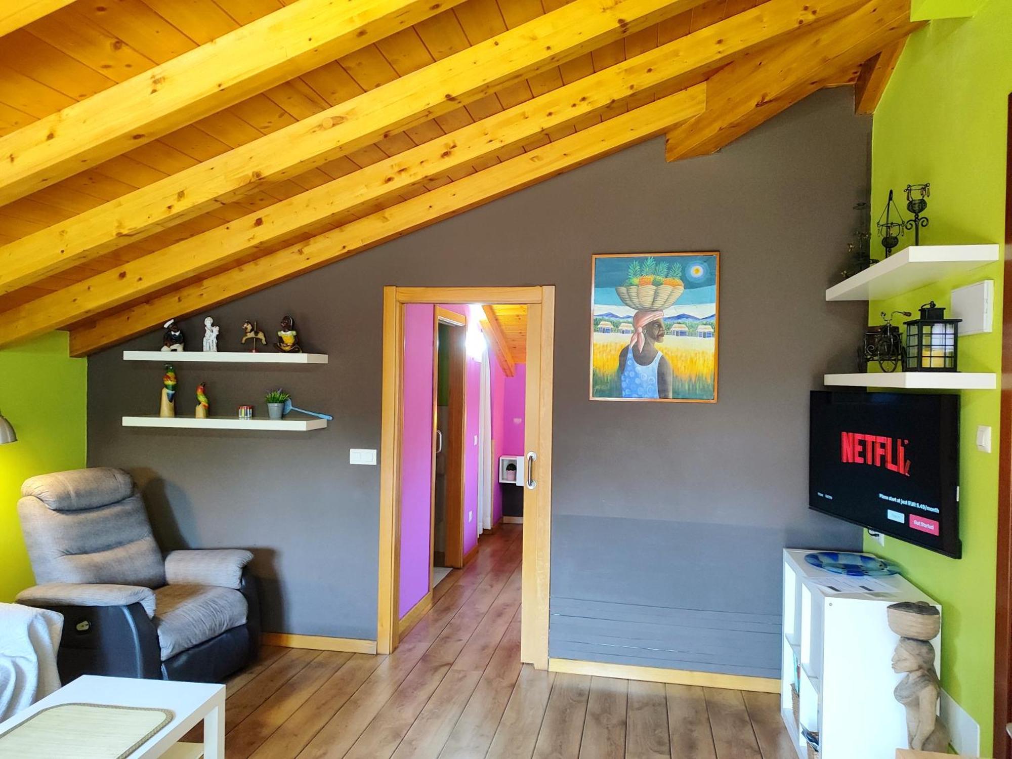 Tranquila Casita De Invitados En Vigo Con Chimenea Exterior foto